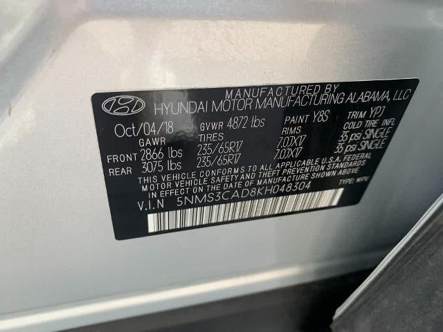 2019 Hyundai Santa Fe SEL 2.4L Auto AWD