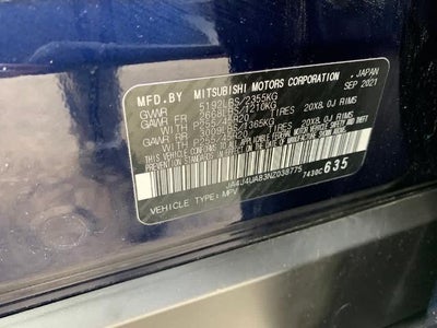 2022 Mitsubishi Outlander SE S-AWC *Ltd Avail*