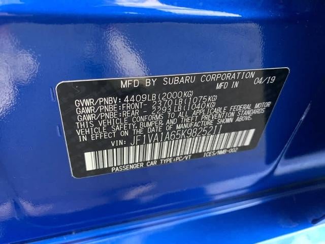 2019 Subaru WRX Manual