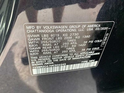 2021 Volkswagen Atlas 3.6L V6 SEL 4MOTION *Ltd Avail*